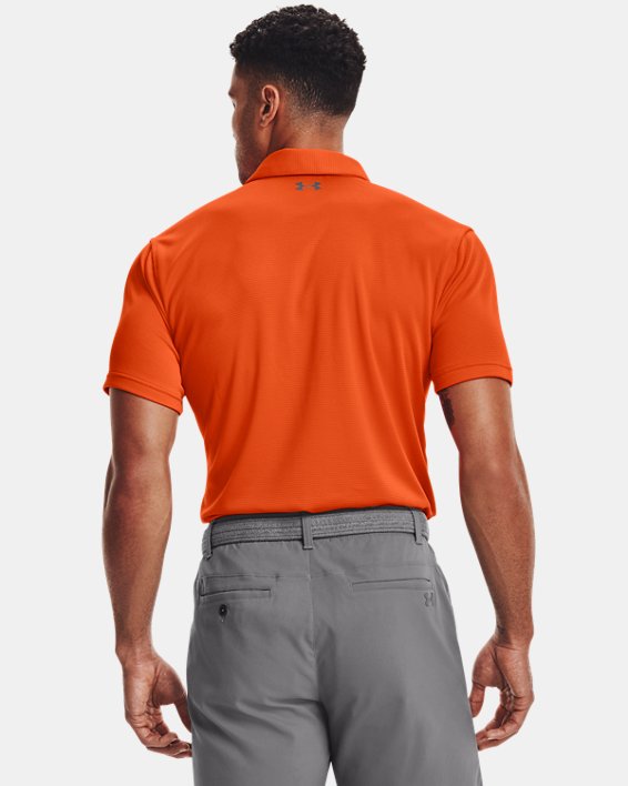 男士UA Tech™ Polo衫 in Orange image number 1